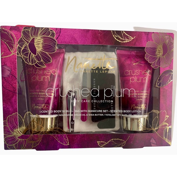 NANETTE LEPORE CRUSHED PLUM BODY CARE COLLECTION WITH ARGAN OIL & SHEA BUTTER - Picture 1 of 5